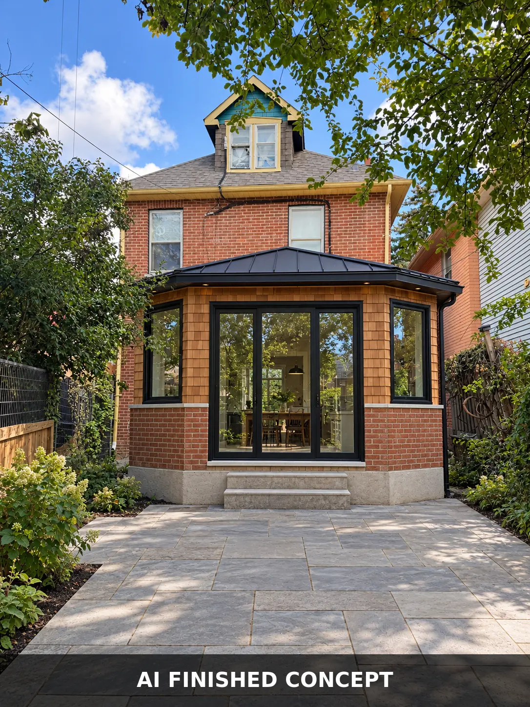 AI finished concept for the Dundas rear extension