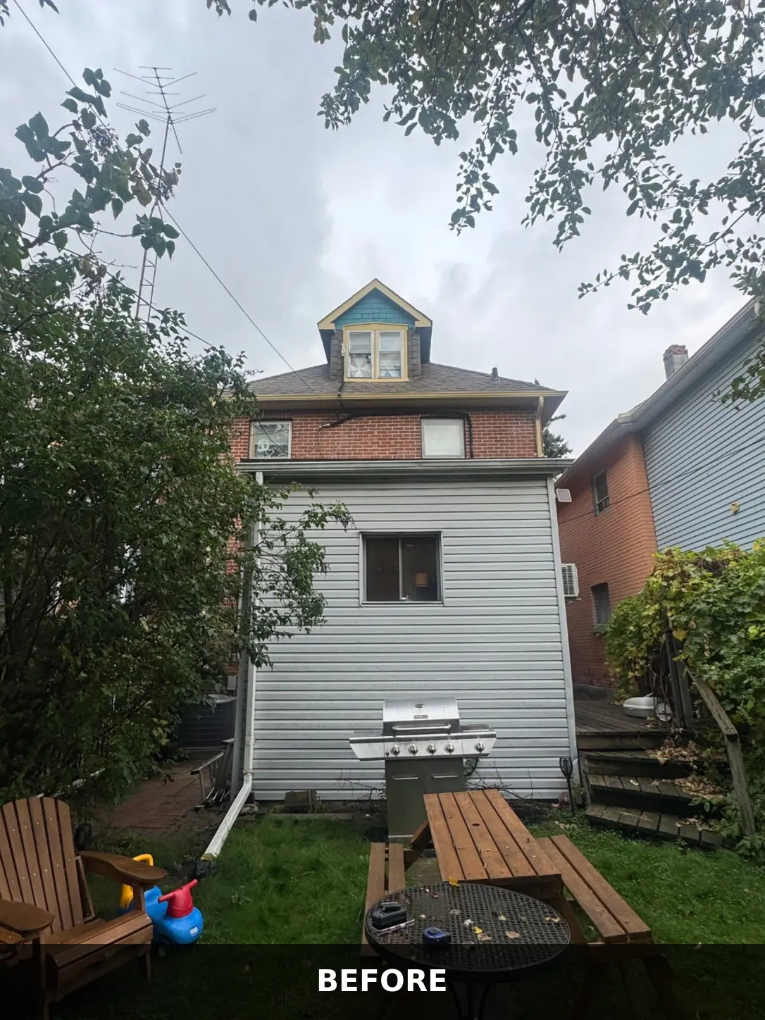 Dundas project rear exterior before construction